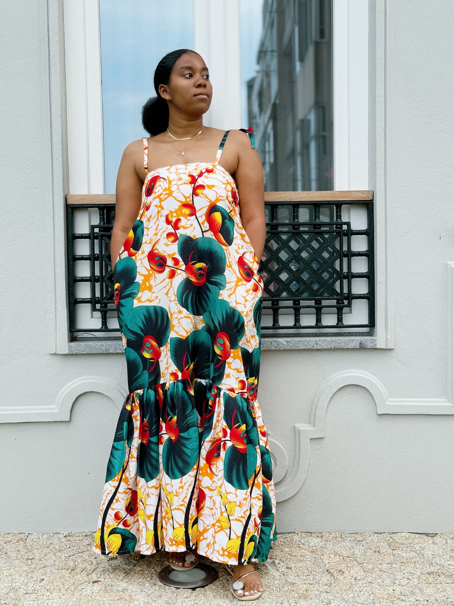 Uami African Print Maxi Dress