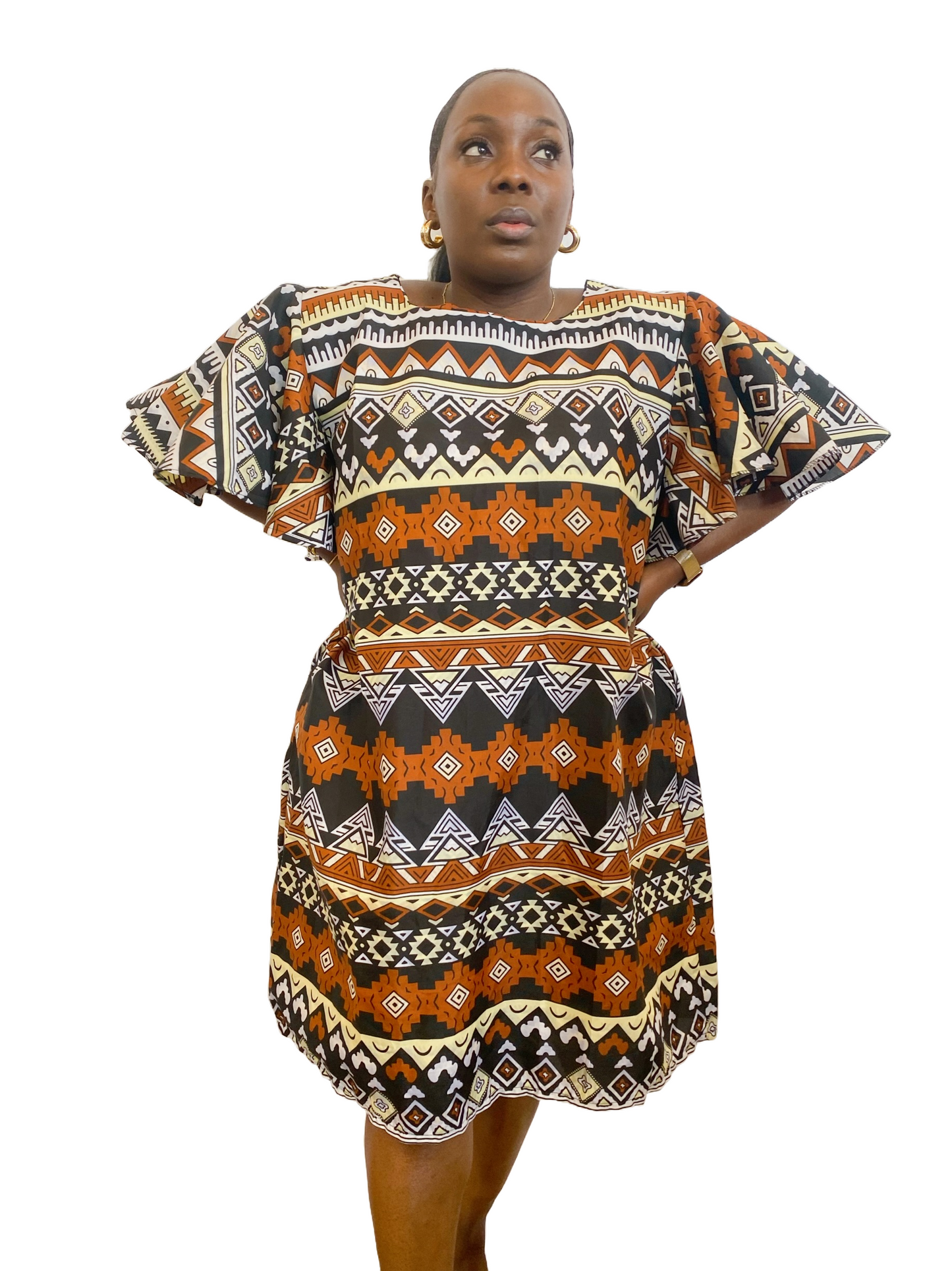 Nahenda African Print Midi Dress