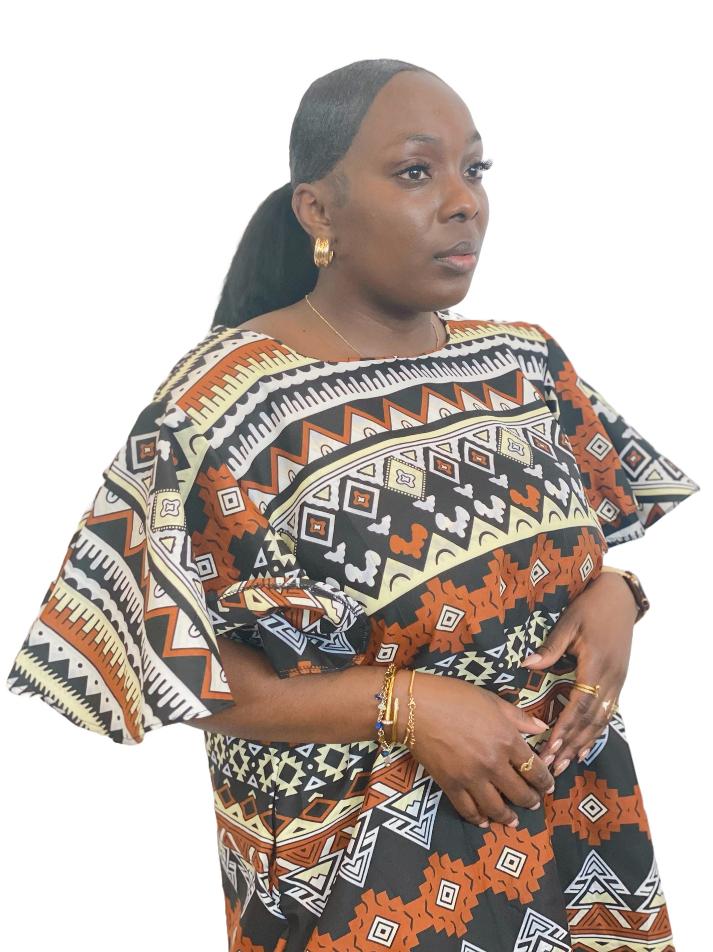 Nahenda African Print Midi Dress