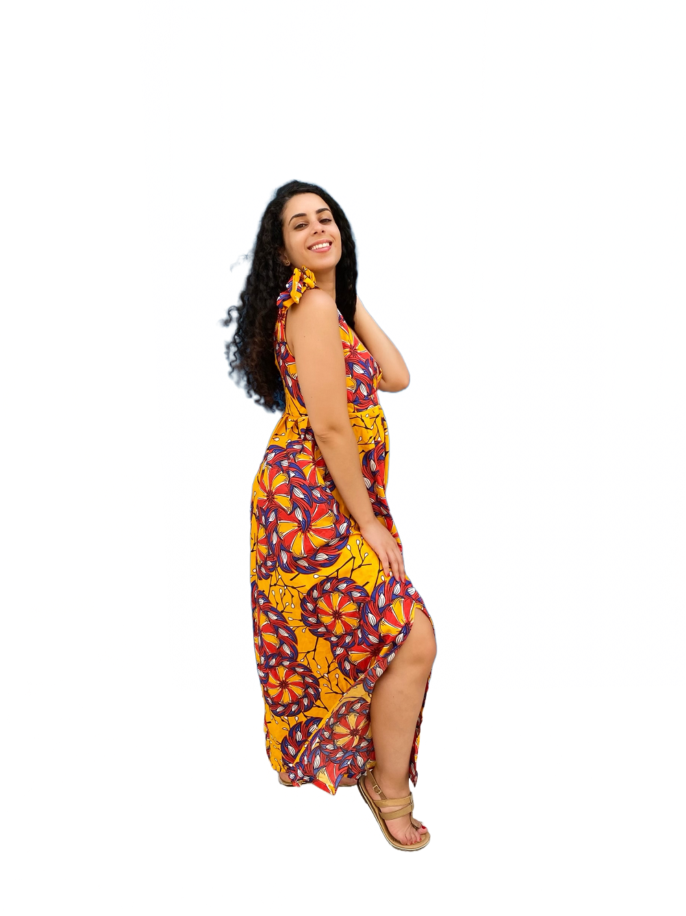 Lueji African Print Maxi Dress